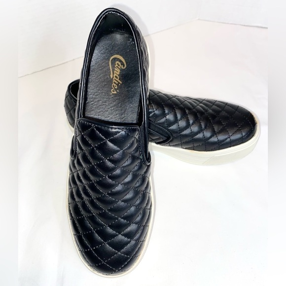 Candies Women’s Quilted Platform Sneaker Loafer in Black Size 9 - Picture 8 of 14